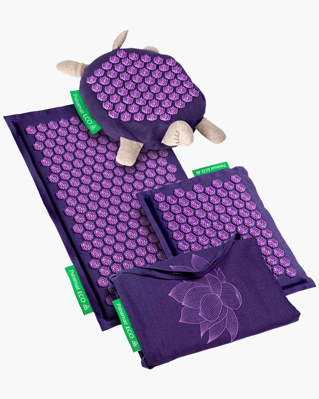 Pranamat Mat +Schildpad + Mini + Grote Tas Violet & Violet