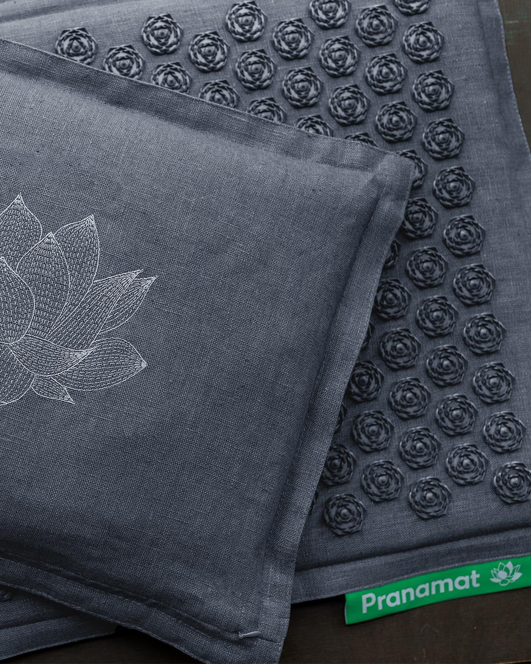 Pranamat Set (Mat + Kussen) Graphite Grey