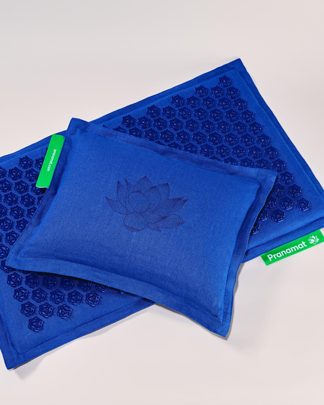 Mat + Kussen (Monaco Blue)